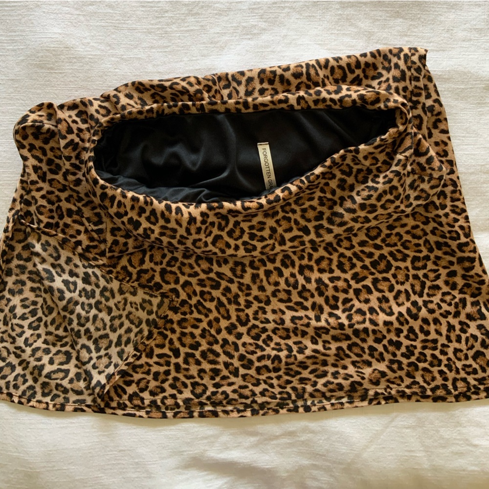 Silk Cheetah Print MIDI Skirt